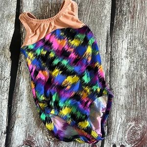 Little Girls Multicolor Garland Activewear Leotard Size Child Medium